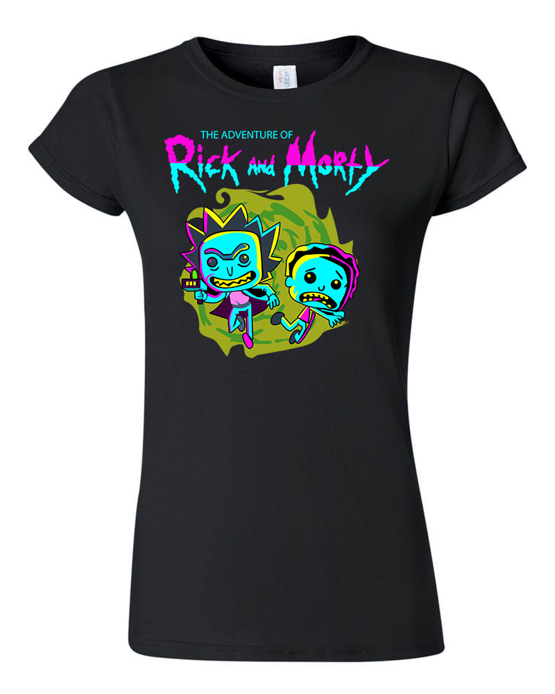 rick és morty Fekete Női Póló