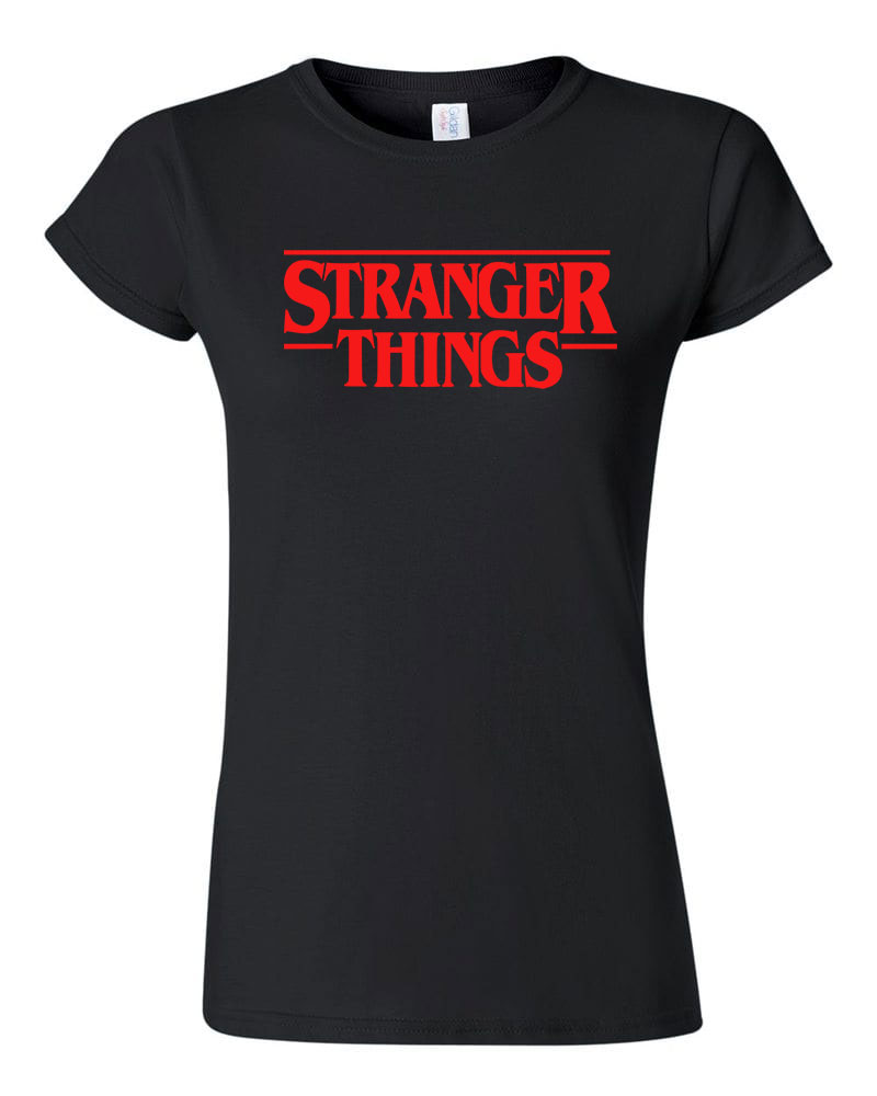 stranger things Fekete Női Póló