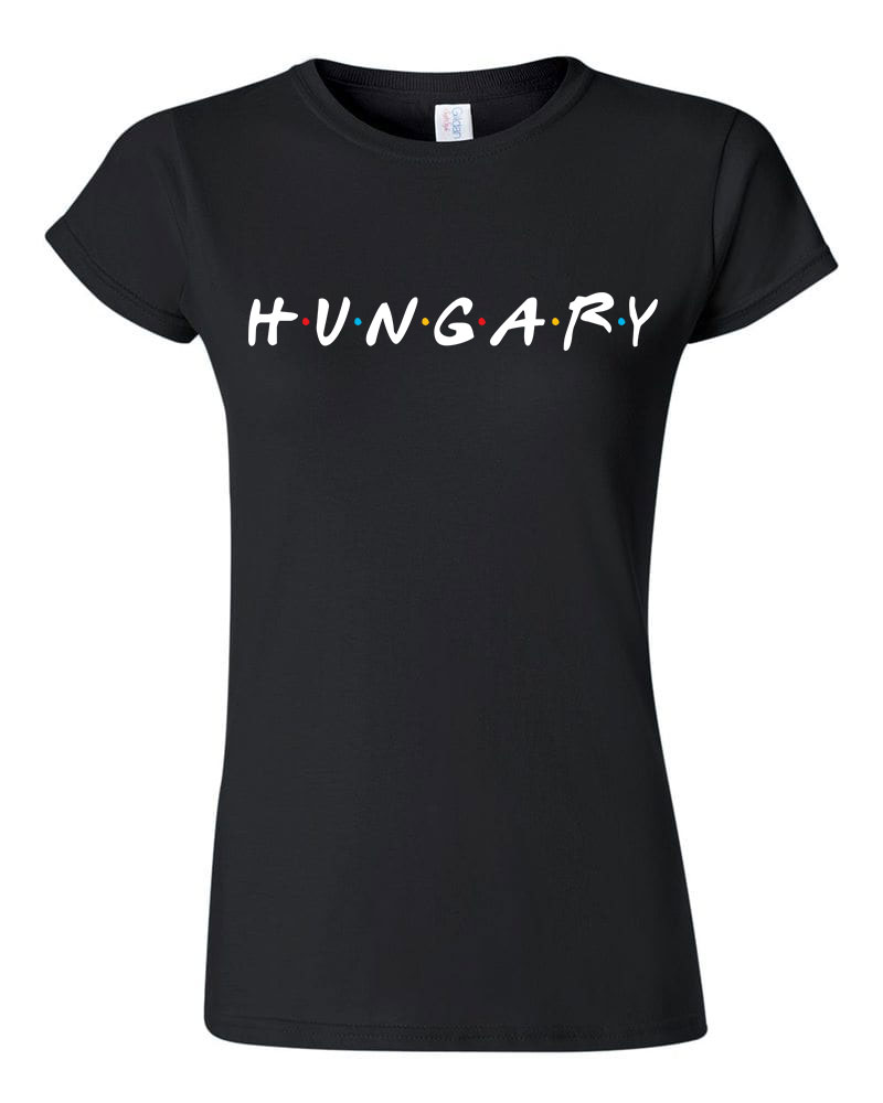 hungary magyarország Fekete Női Póló