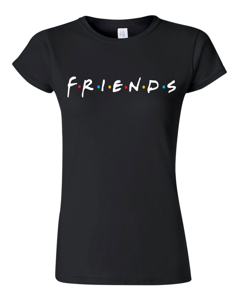 Friends jóbarátok Fekete Női Póló
