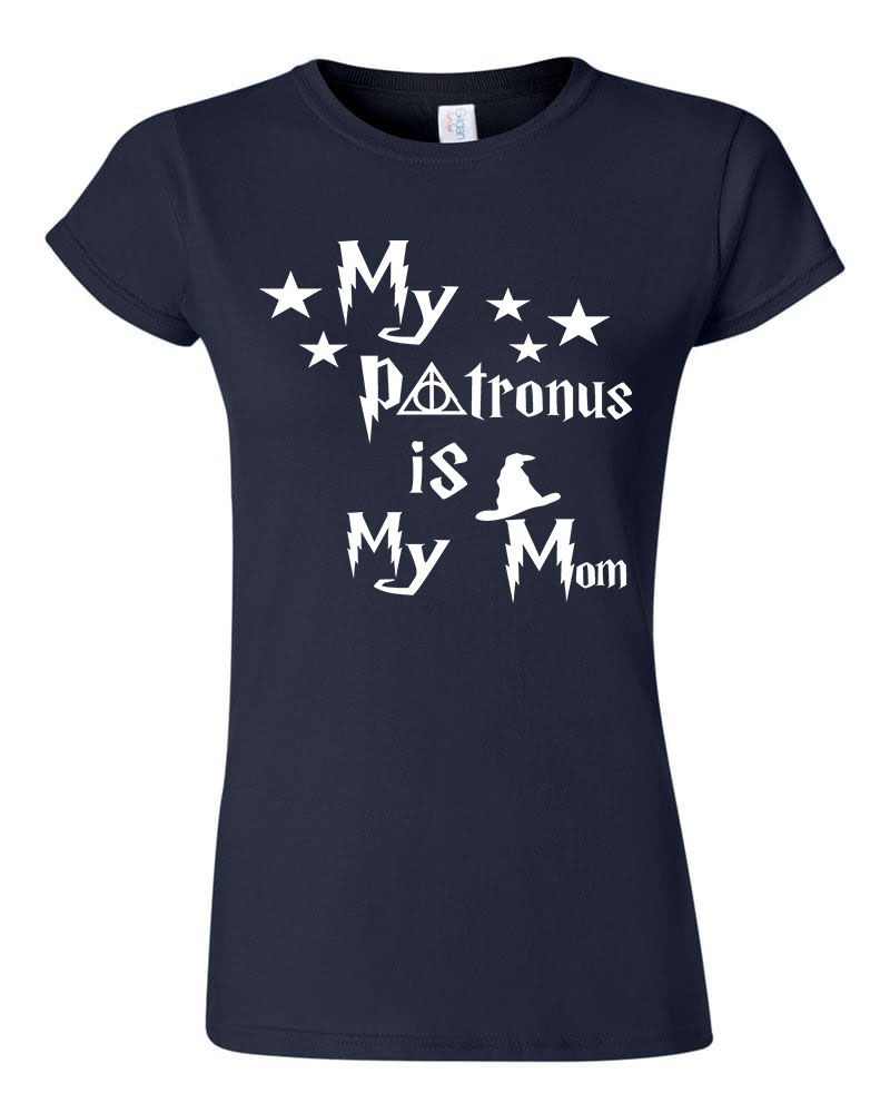 harry potter mom patrónus Sötétkék Női Póló