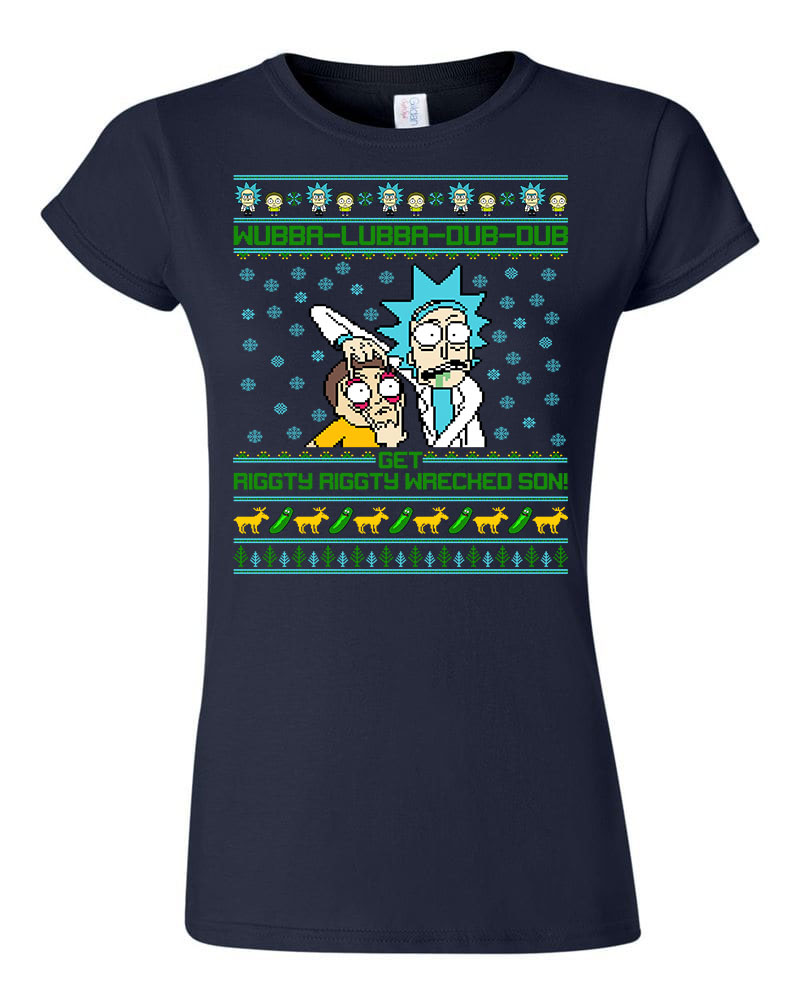 rick és morty Sötétkék Női Póló