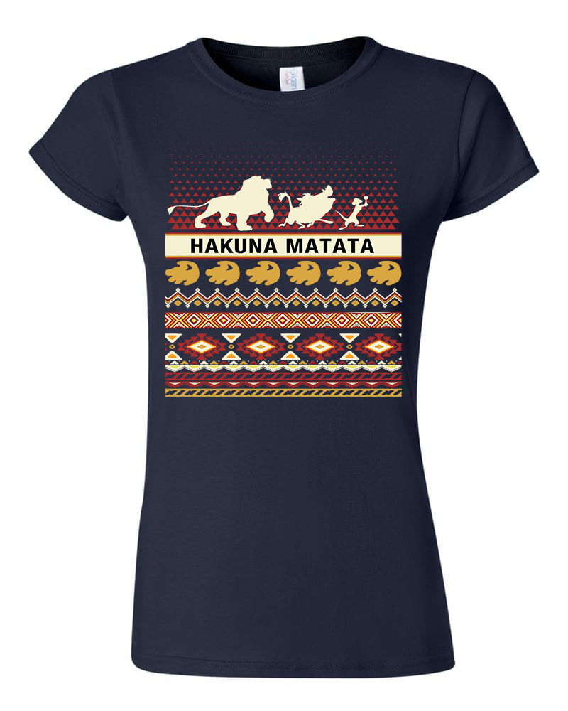 hakuna matata oroszlánkirály Sötétkék Női Póló