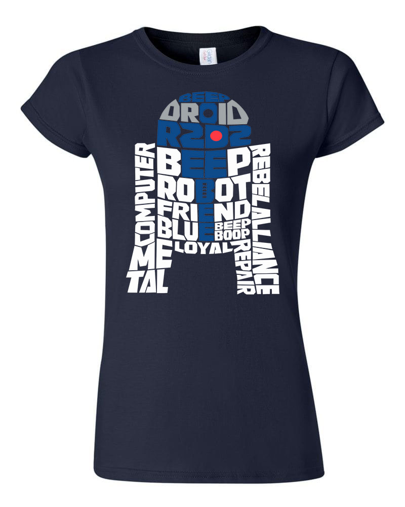 r2d2 star wars Sötétkék Női Póló