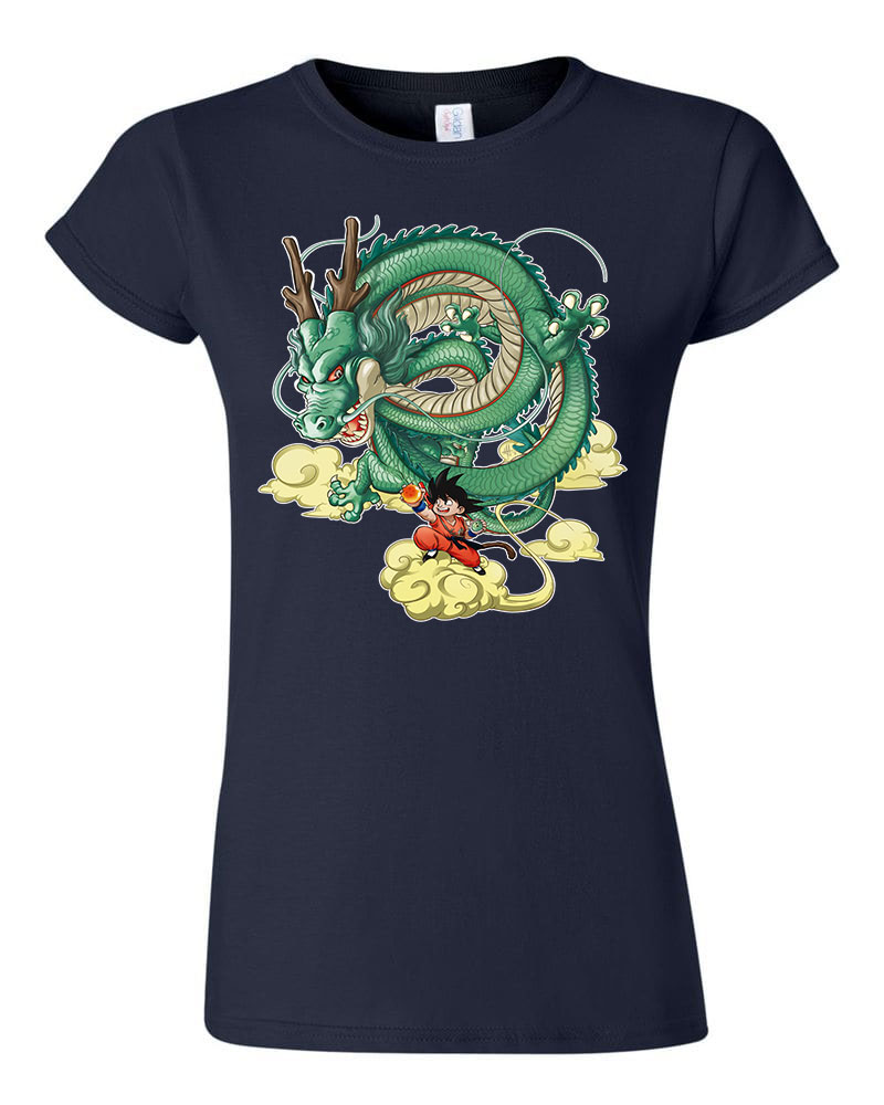 dragon ball son goku shenron shenlong Sötétkék Női Póló