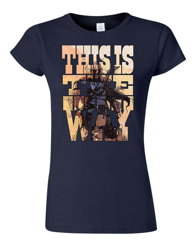 this is the way a mandalorian  Sötétkék Női Póló