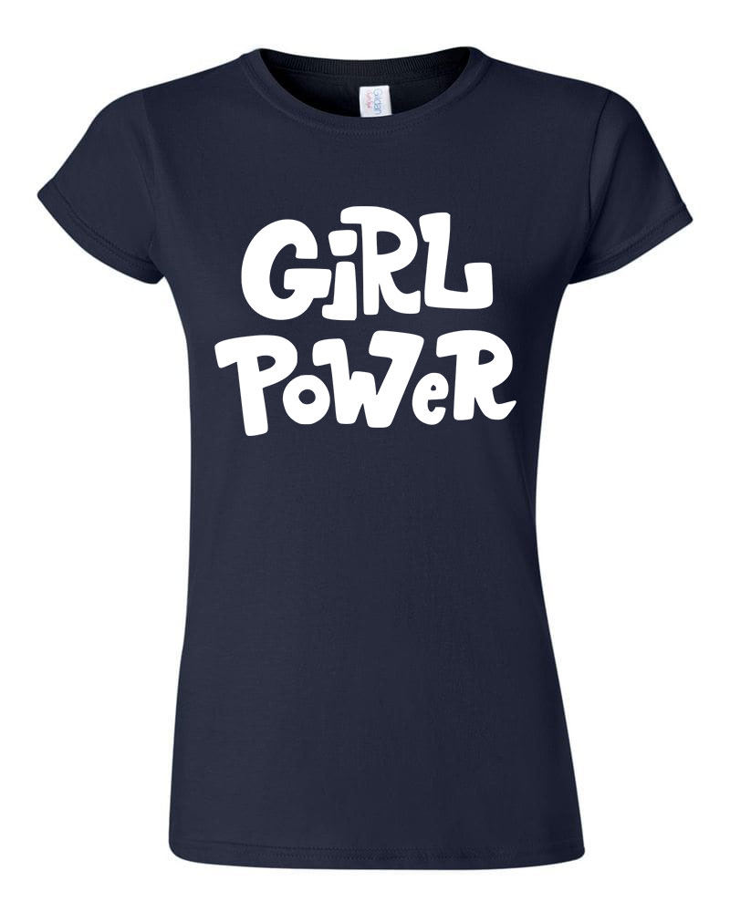 Girl Power Sötétkék Női Póló