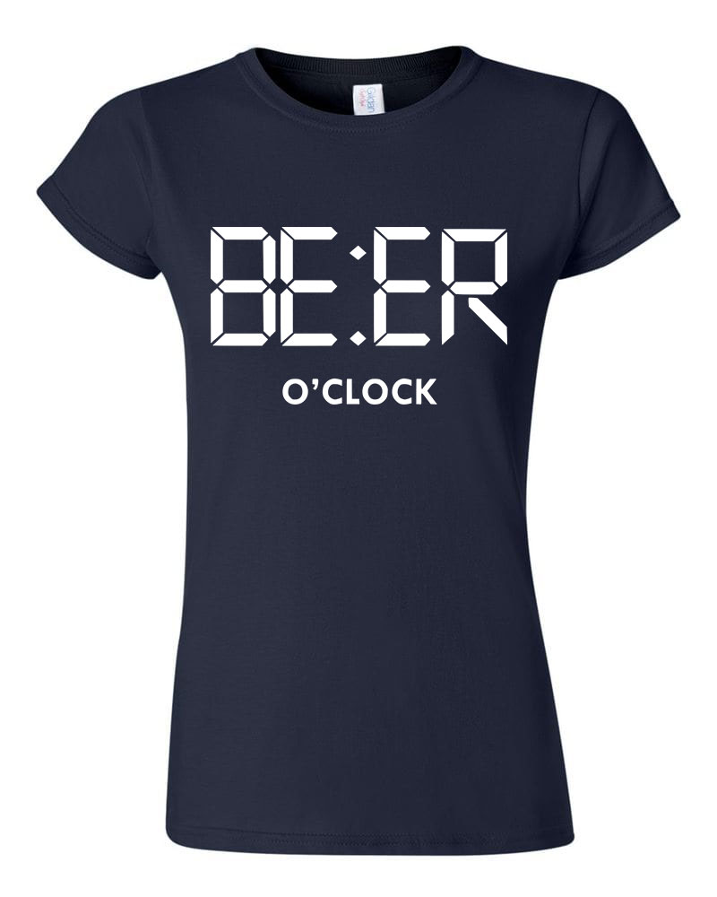 Vicces Sör Beer Oclock Sötétkék Női Póló