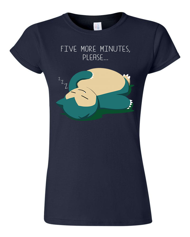 snorlax pokemon lusta alvós még öt perc Sötétkék Női Póló