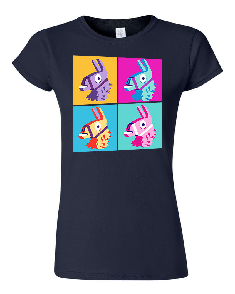 loot láma fortnite loot llama Sötétkék Női Póló
