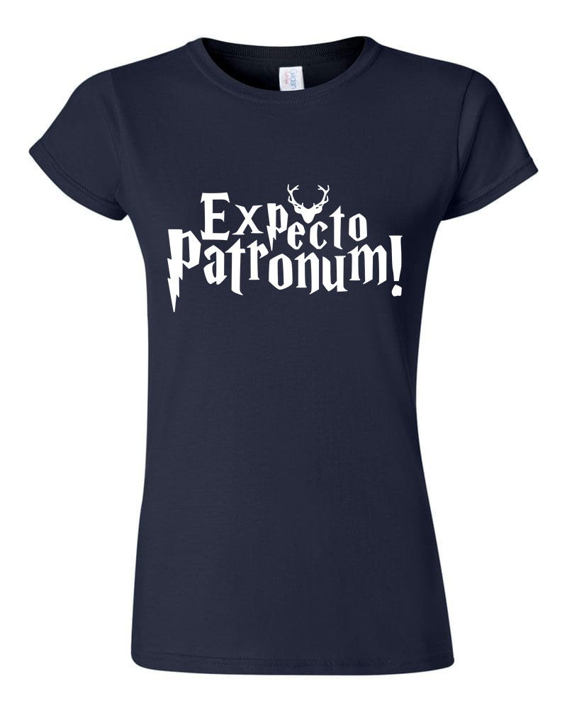 harry potter expecto patronum Sötétkék Női Póló