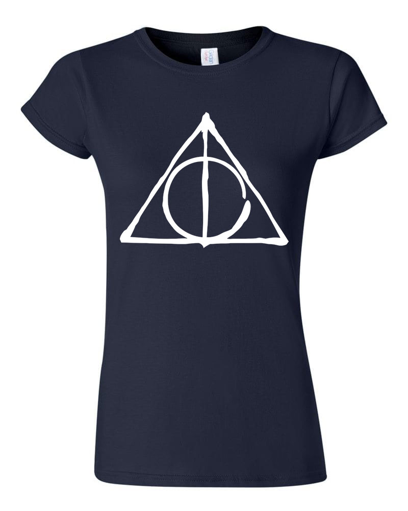 halál ereklyéi harry potter Sötétkék Női Póló