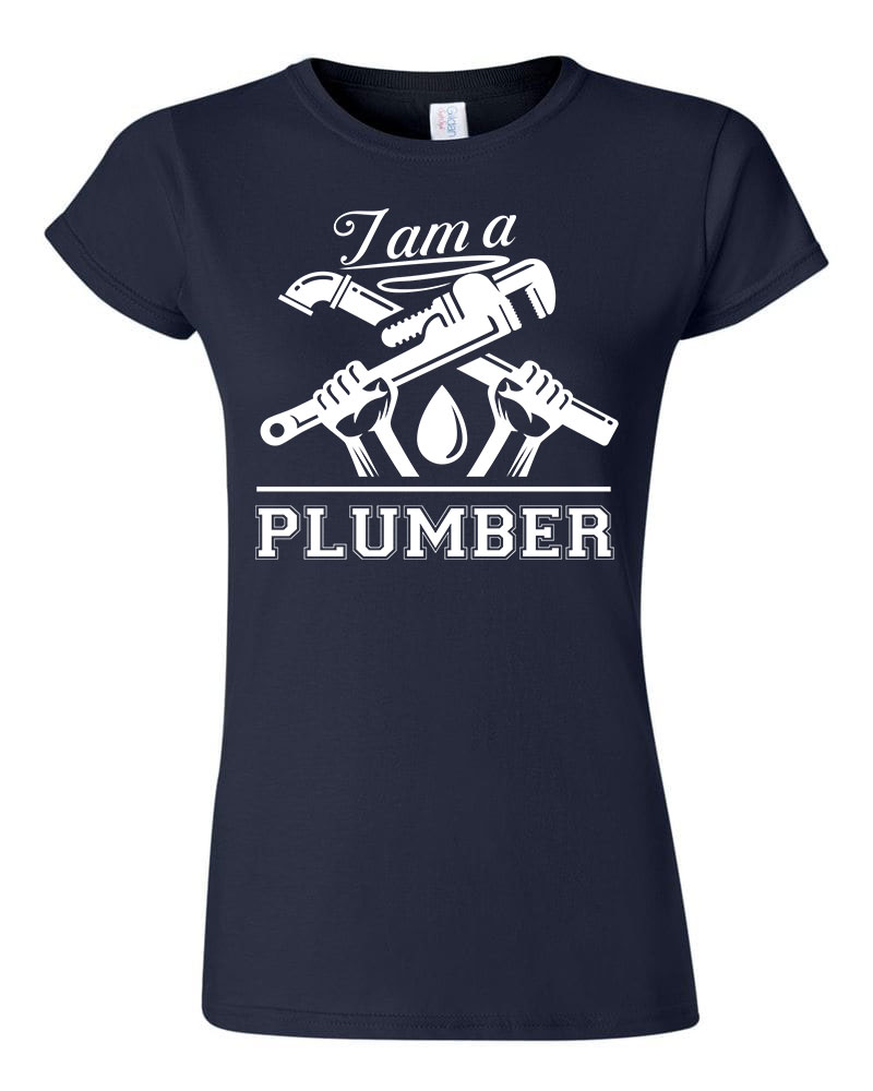 plumber vízvezetékszerelő Sötétkék Női Póló