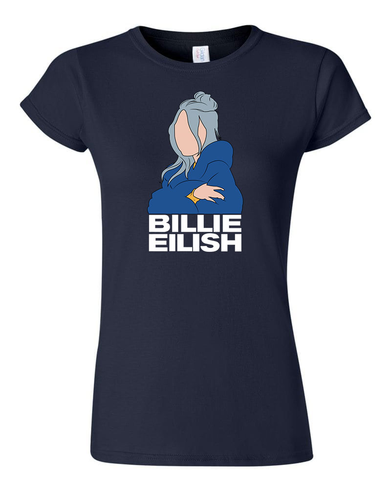 billie eilish Sötétkék Női Póló