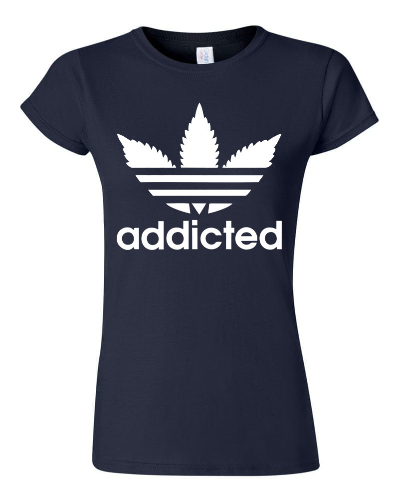 kanabisz cannbis addicted Sötétkék Női Póló