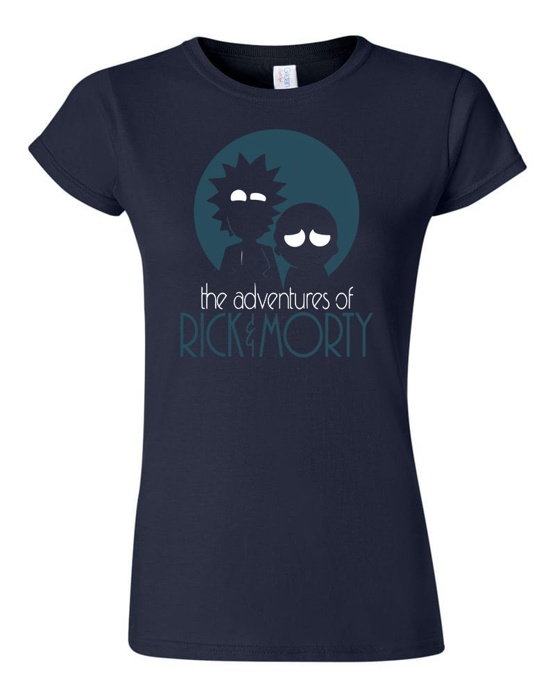 rick és morty Sötétkék Női Póló