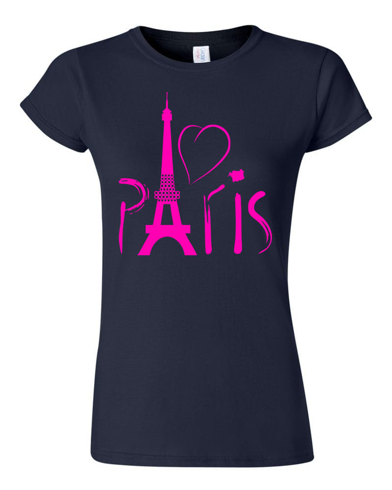 párizs eiffel torony eiffel tower paris francia ország Sötétkék Női Póló
