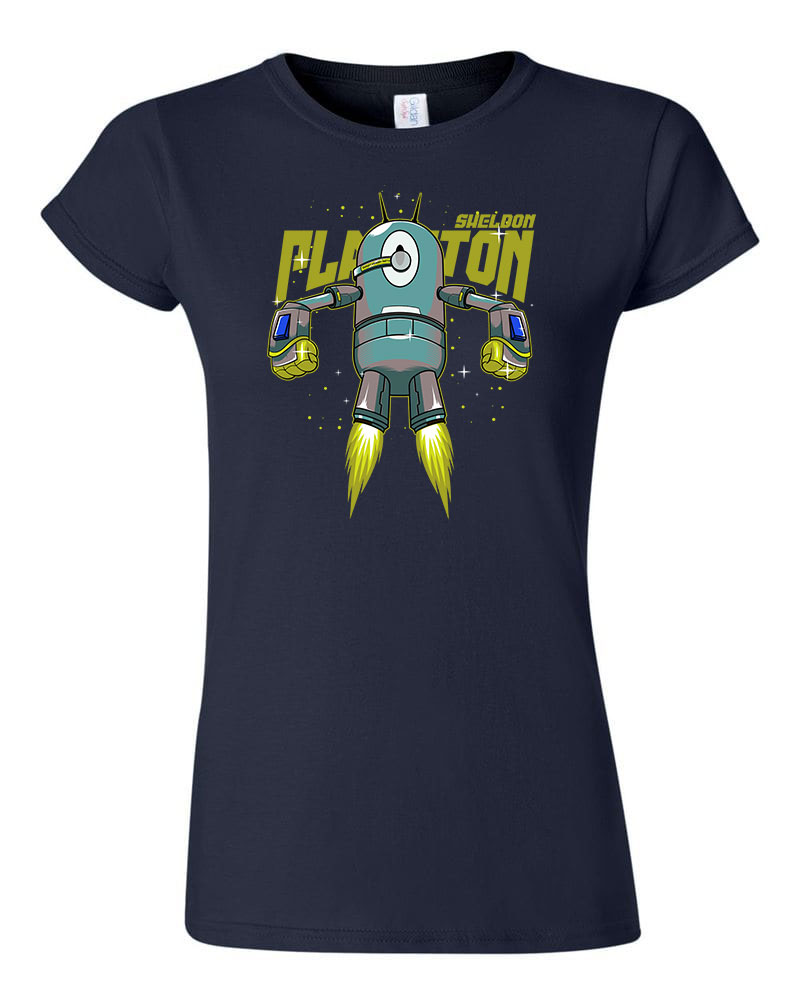 spongya bob plankton Sötétkék Női Póló