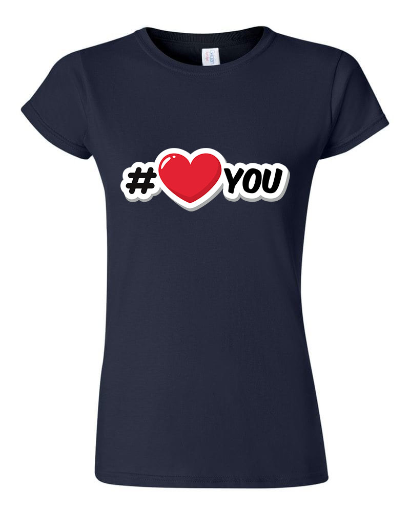 i love you Sötétkék Női Póló