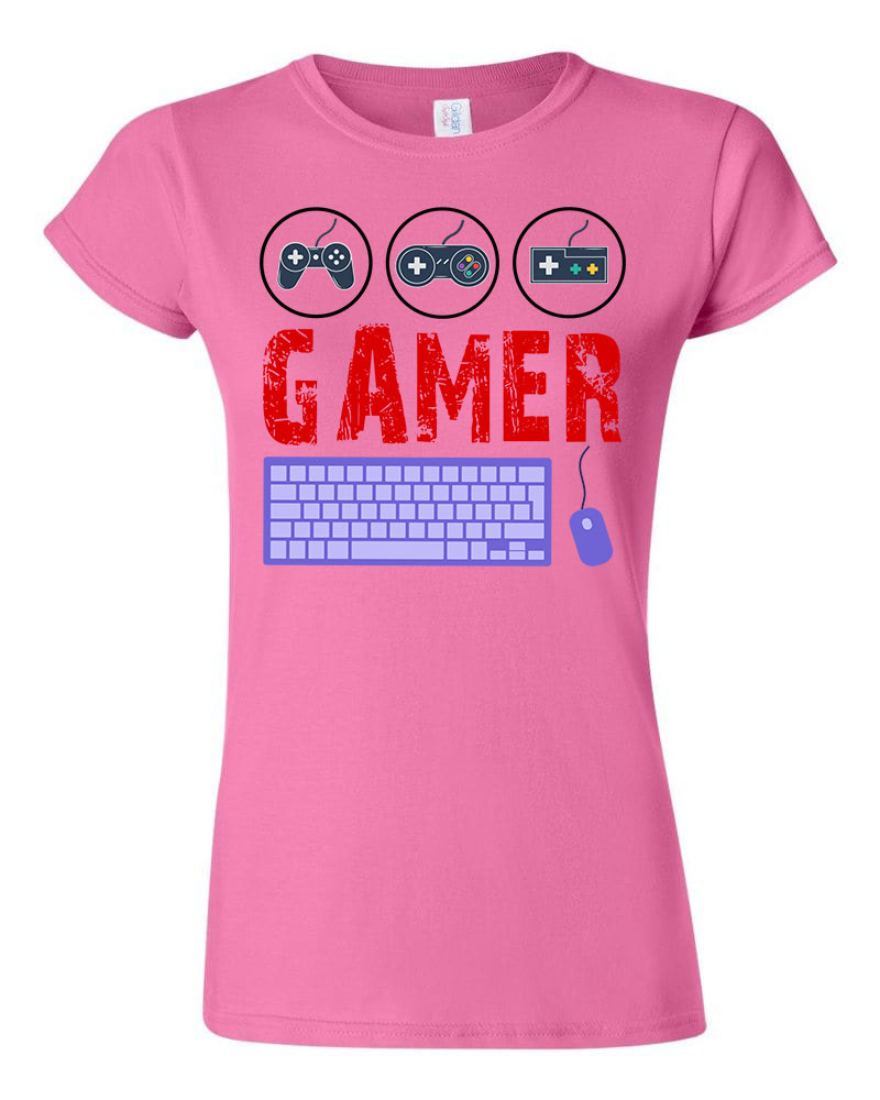 Gamer joystick Rózsaszín Női Póló