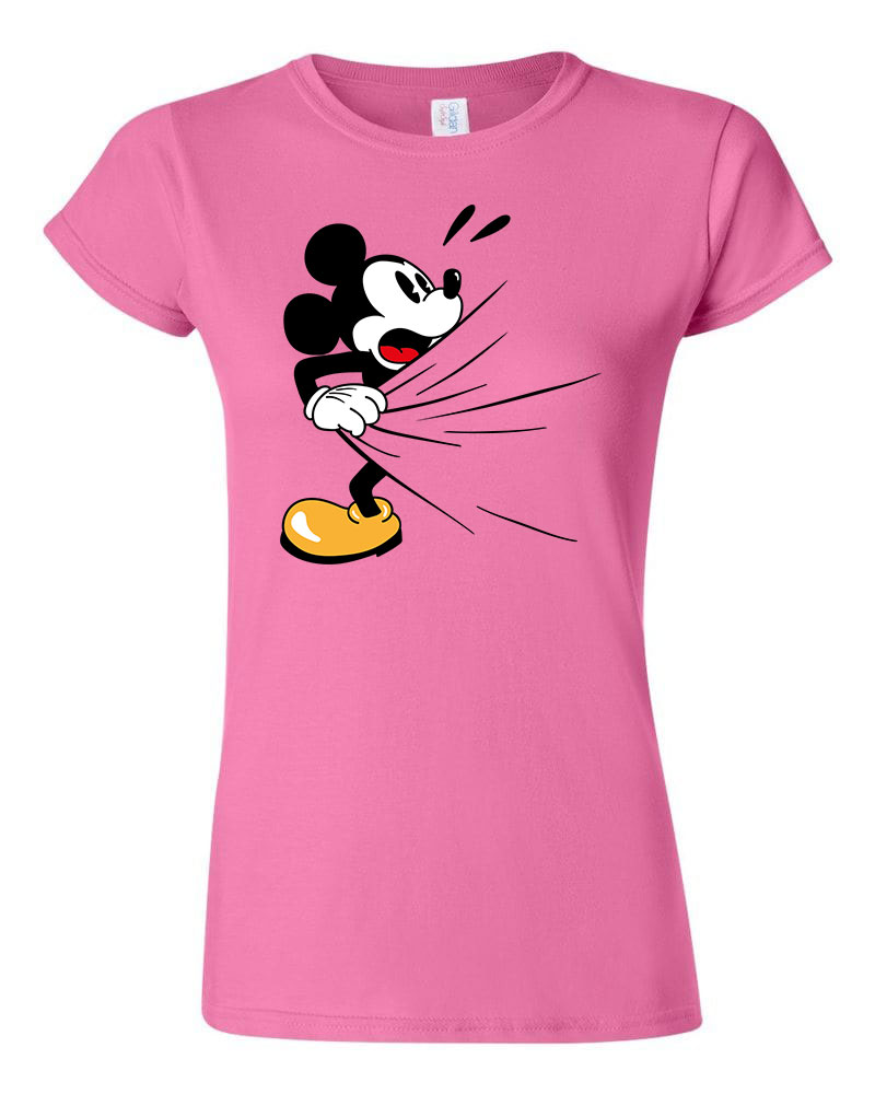 mickey egér zuhanyzik Rózsaszín Női Póló
