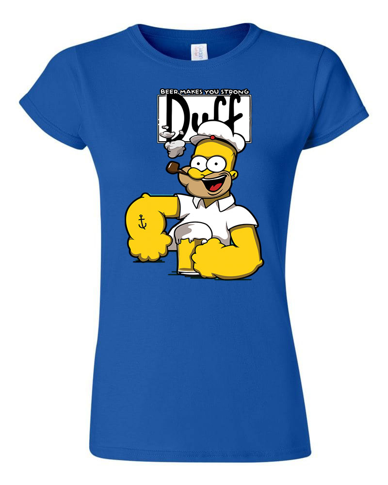 Homer Simpson Simpsons Család Kék Női Póló