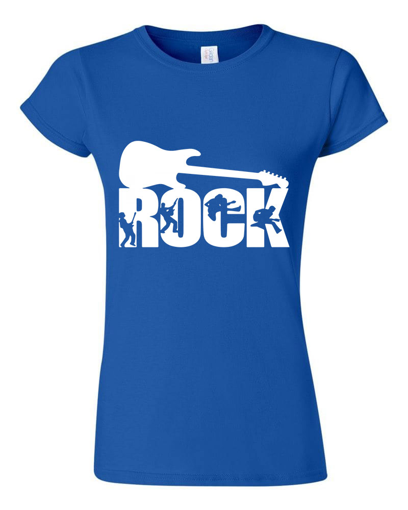 rock gitár gitáros Kék Női Póló
