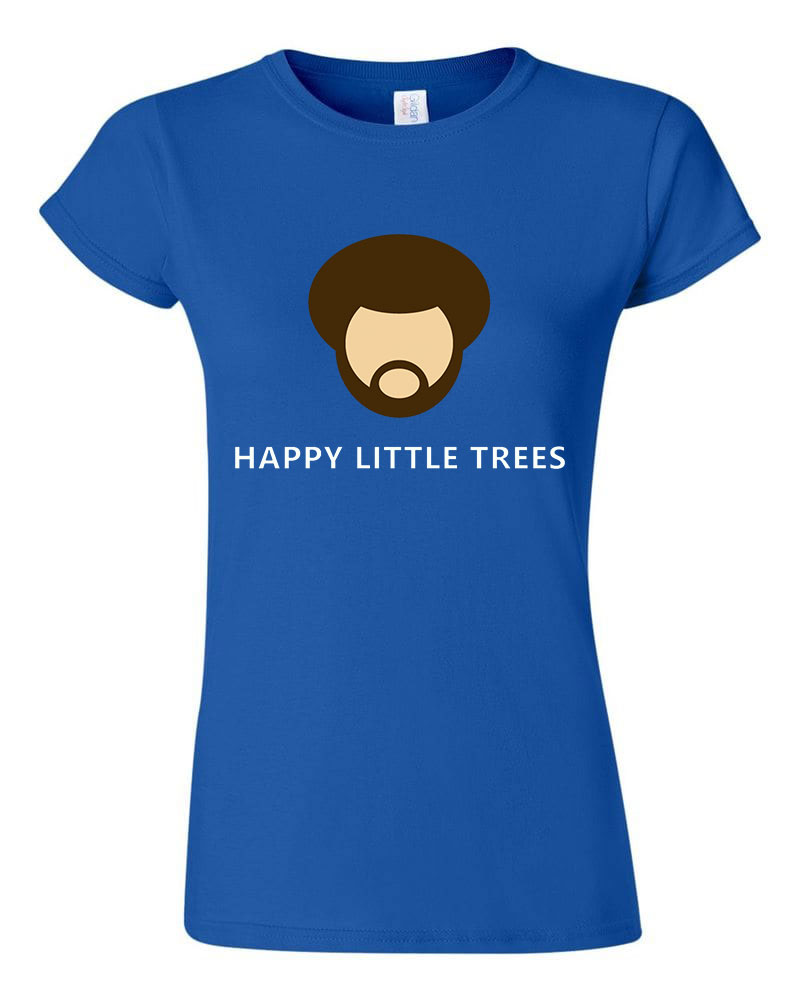 Bob Ross Festészet Festő Kék Női Póló