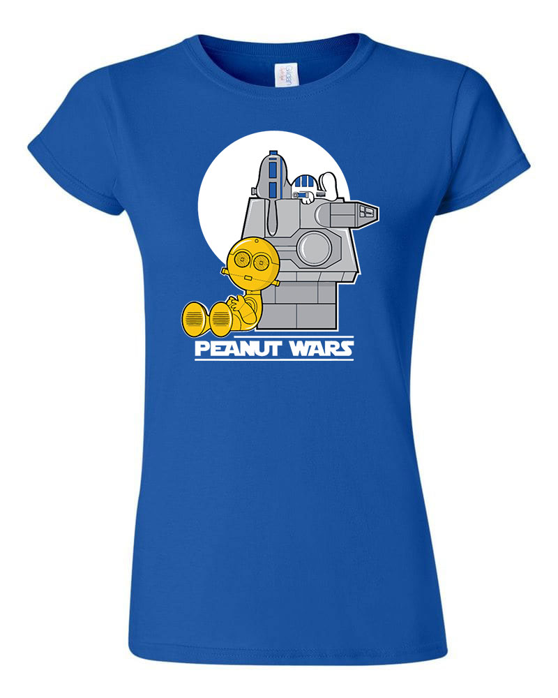 star wars c2po r2d2 Kék Női Póló