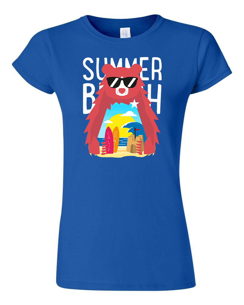 summer beach nyaralás nyár Kék Női Póló