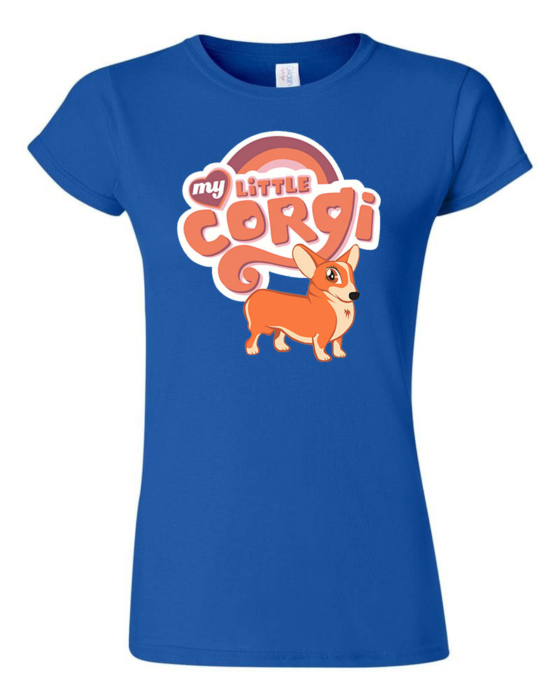 corgi korgi kutya Kék Női Póló