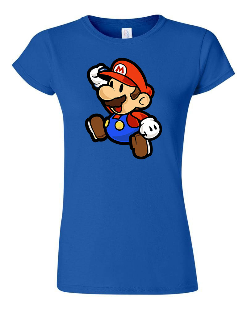 super mario Kék Női Póló
