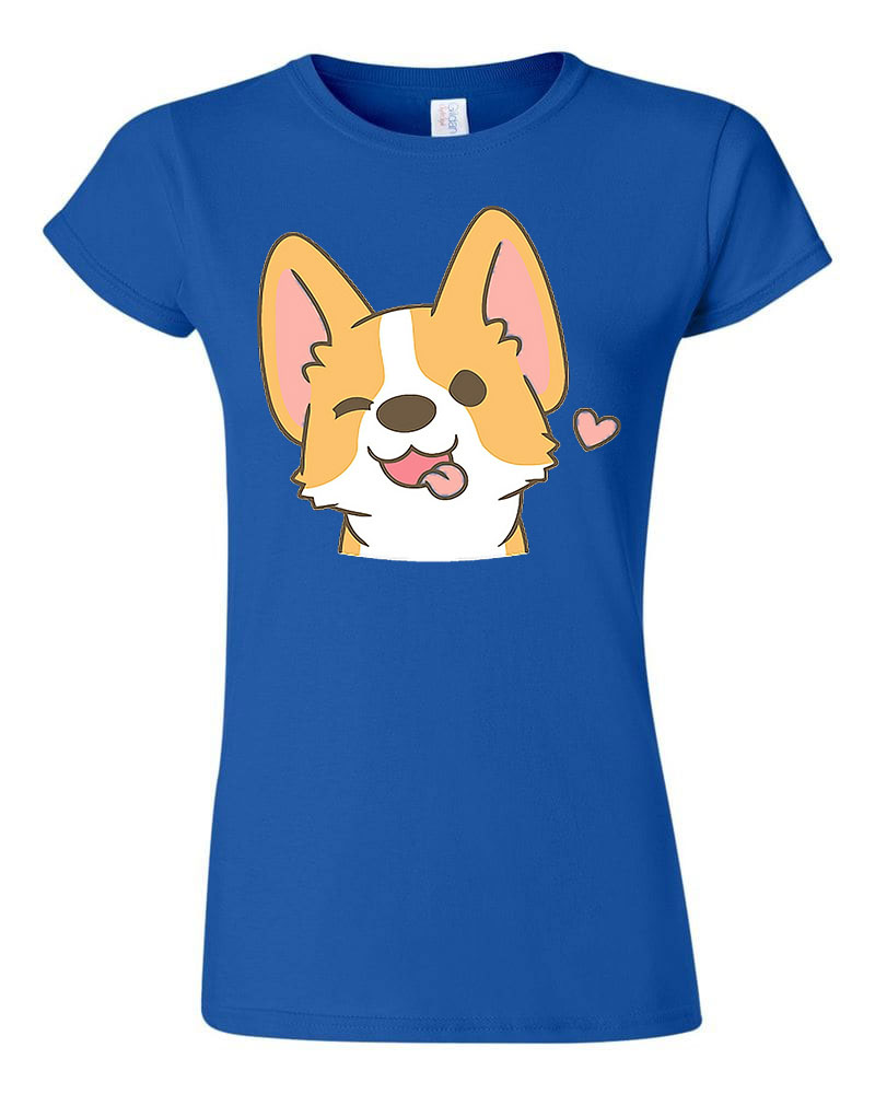 corgi korgi kutya Kék Női Póló
