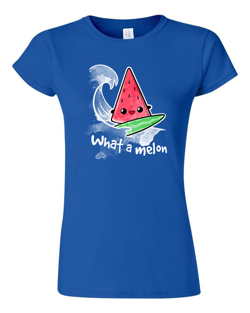 what a melon dinnyes nyár szörf Kék Női Póló