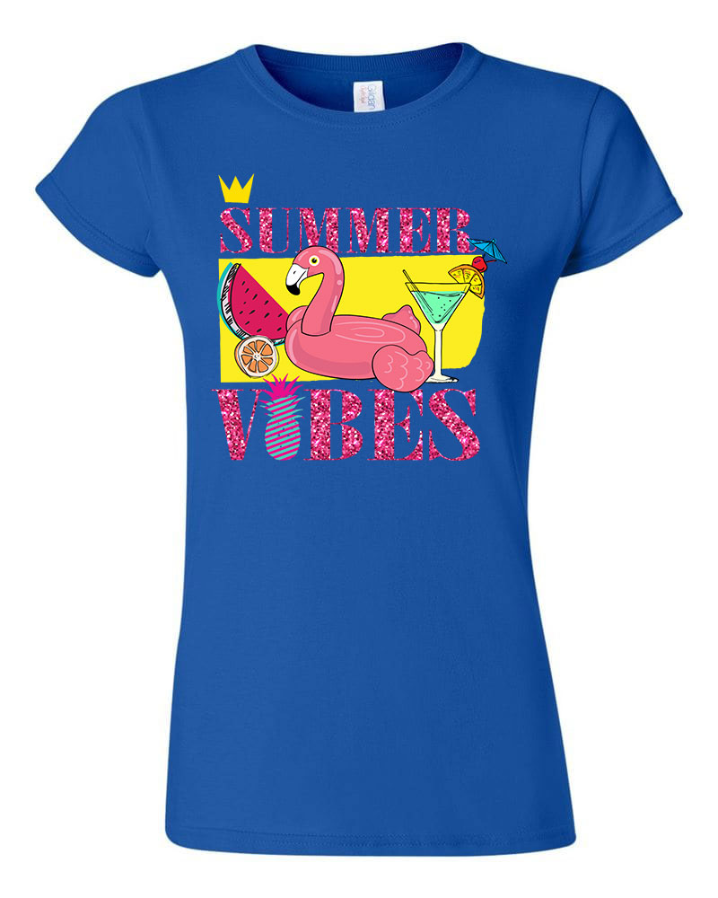 Summer Vibes nyár nyaralás Kék Női Póló