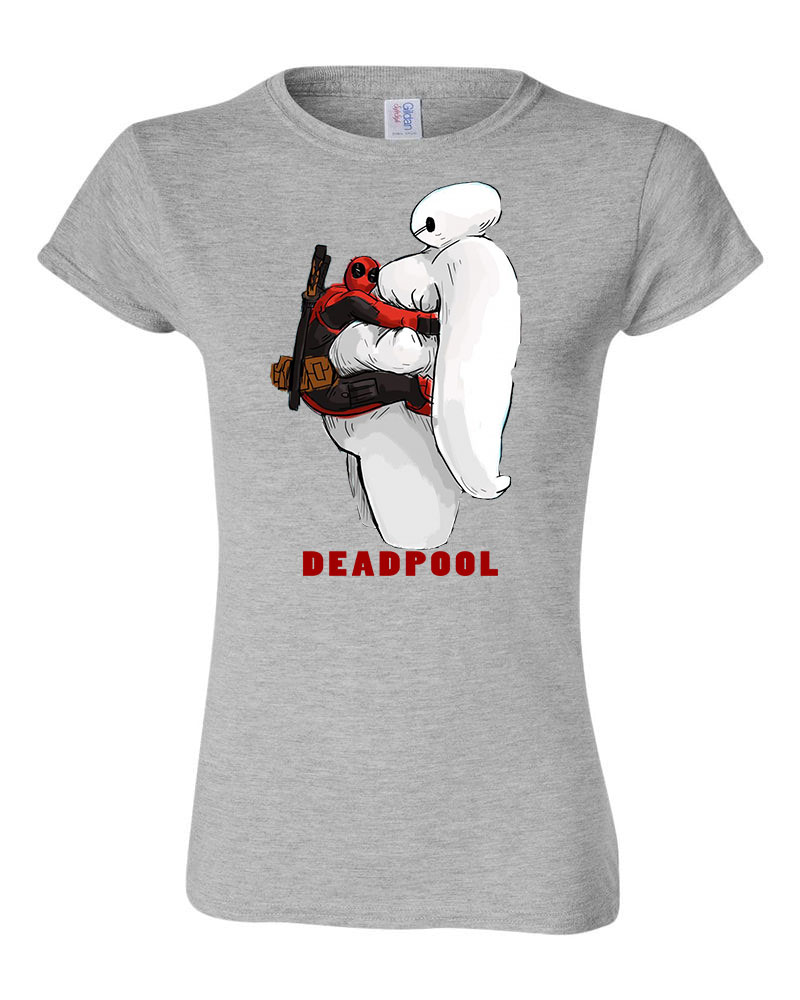Deadpool Baymax Sportszürke Női Póló