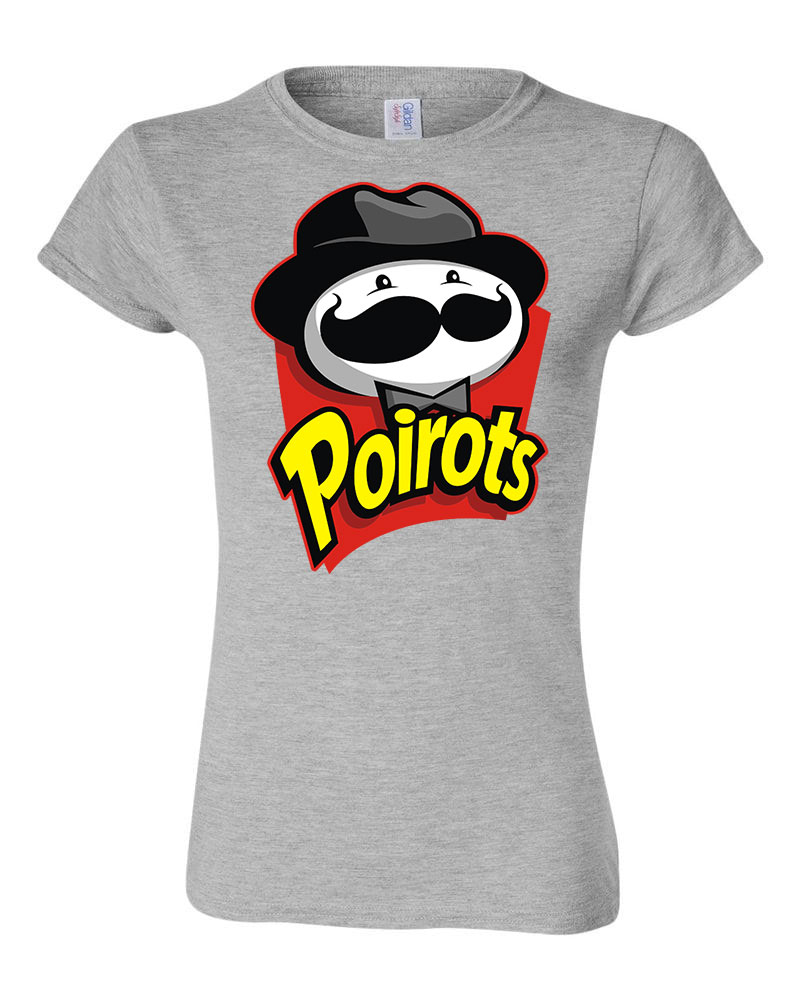 pringles humor poirot Sportszürke Női Póló