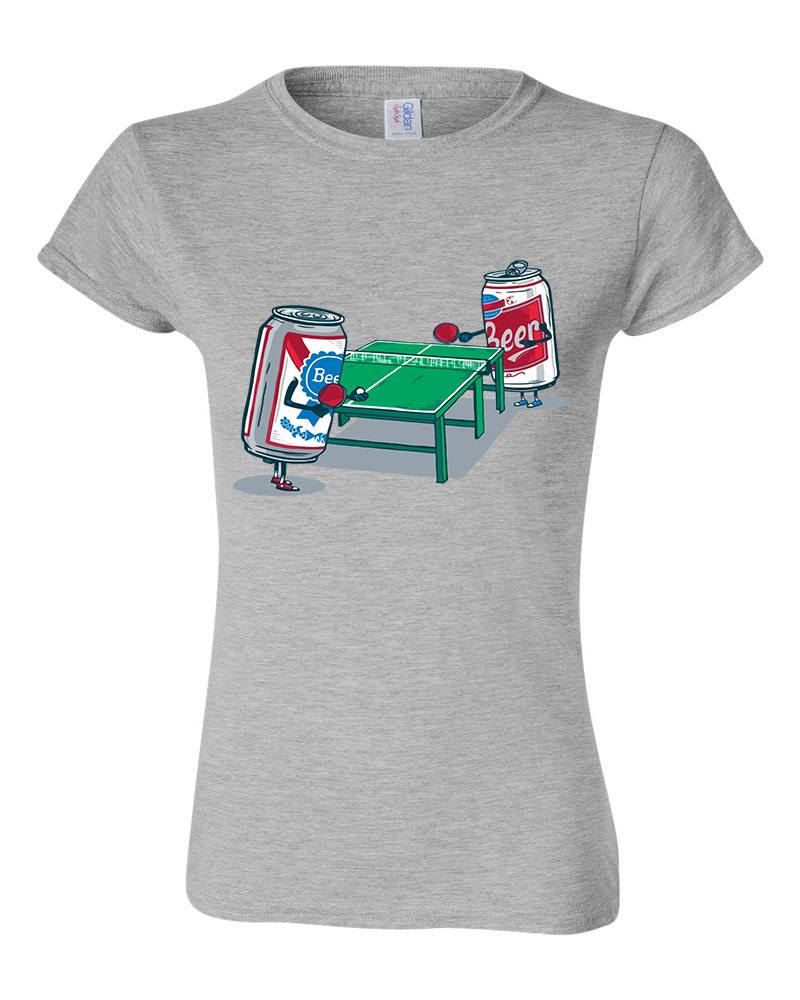 beerpong sörpong sör alkohol humor Sportszürke Női Póló