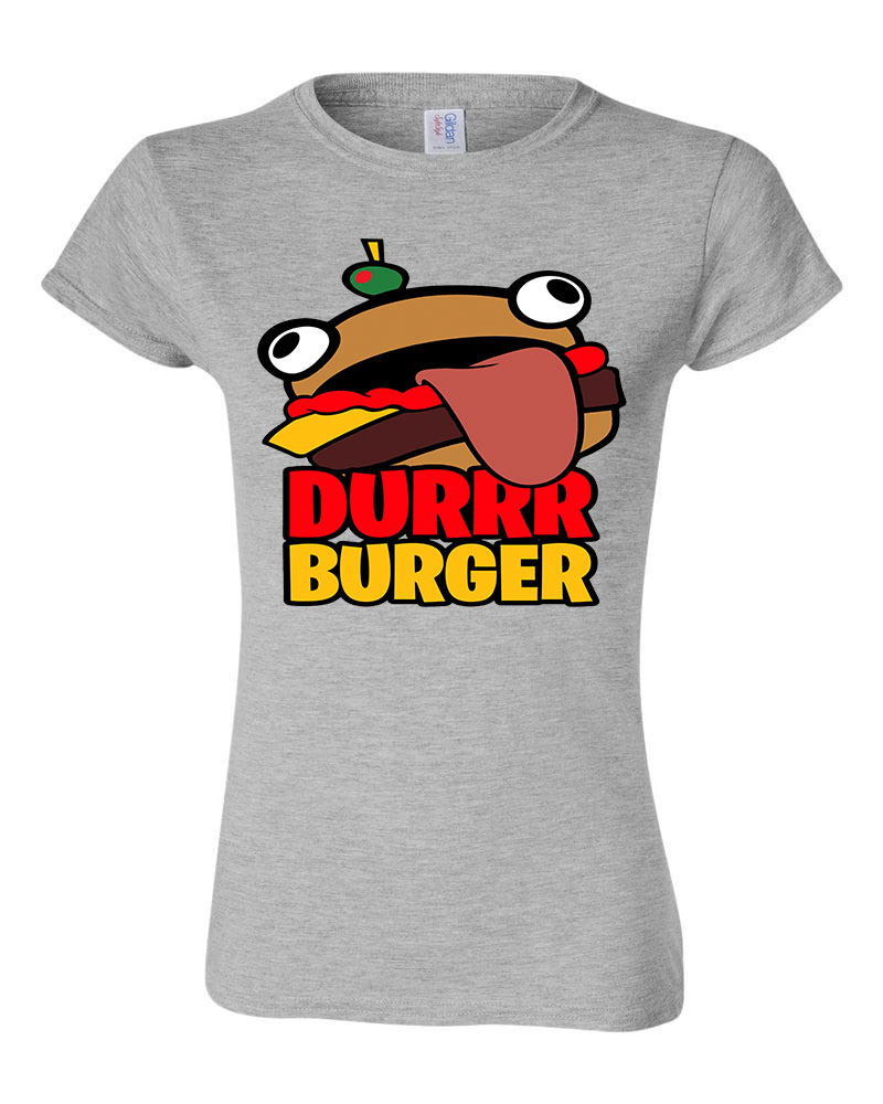 fortnite durrr burger  Sportszürke Női Póló