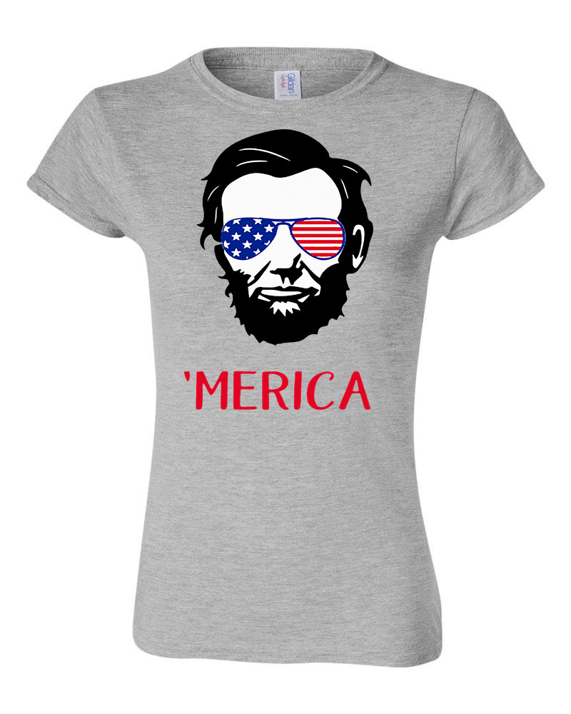 america amerika abraham lincoln Sportszürke Női Póló
