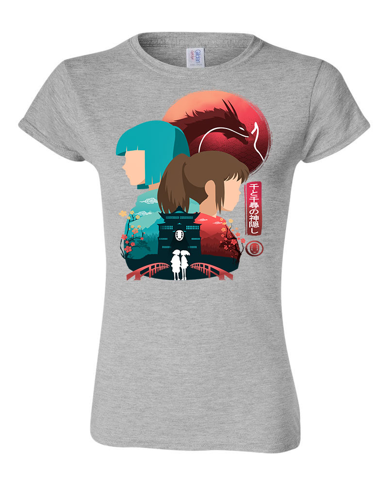 spirited away Sportszürke Női Póló