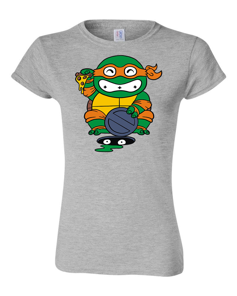 tini ninja teknőcök michelangelo Sportszürke Női Póló