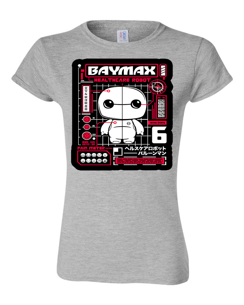 Baymax Sportszürke Női Póló
