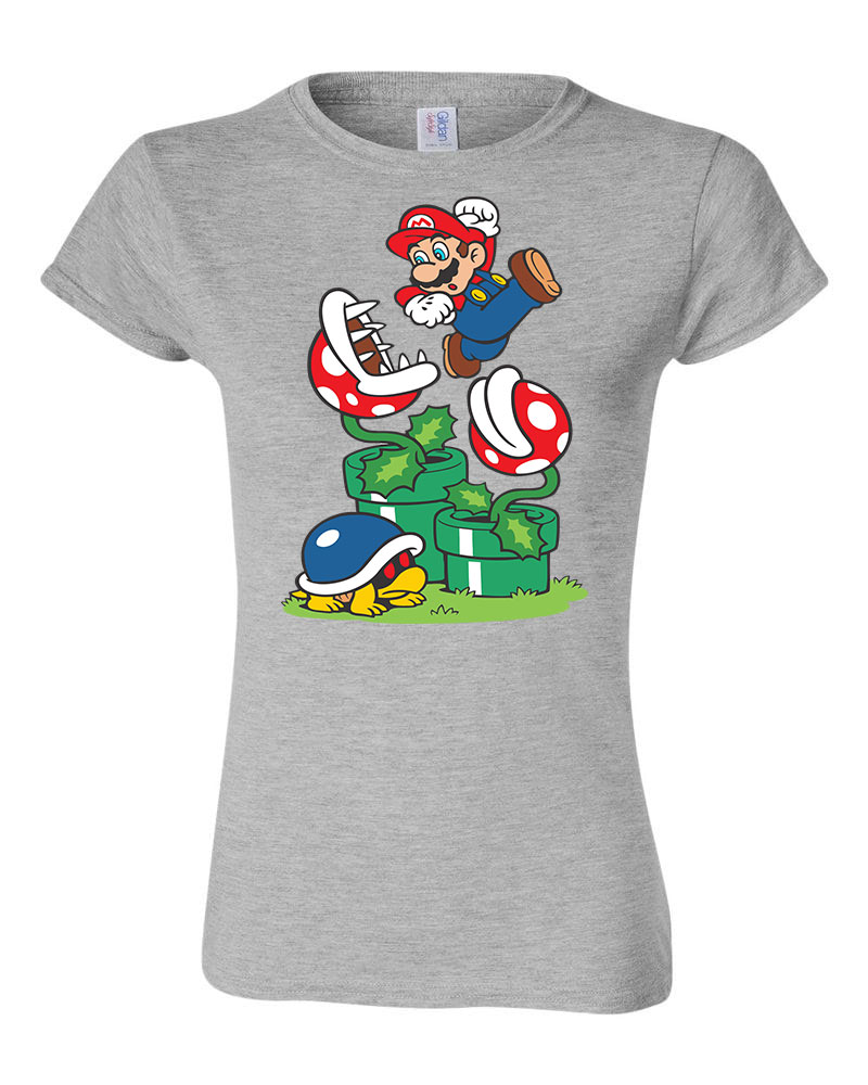 super mario Sportszürke Női Póló