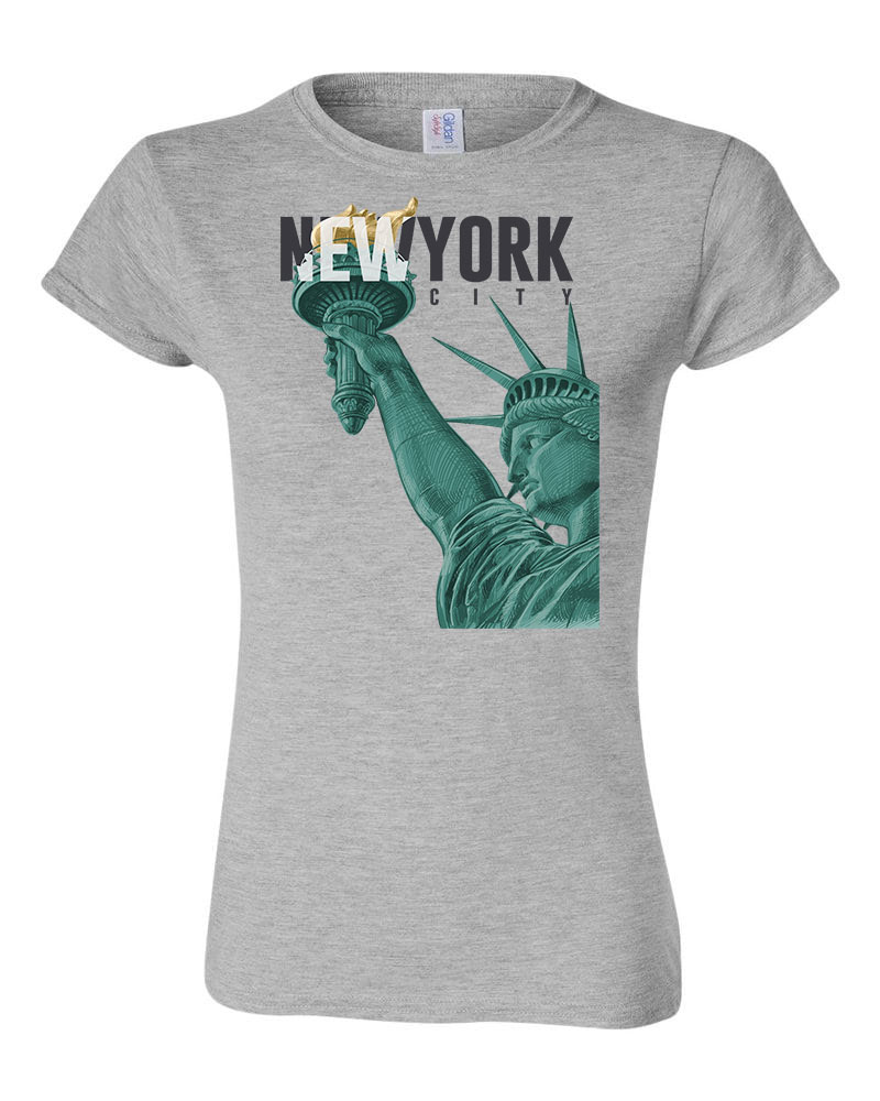 new york city szabadságszobor Sportszürke Női Póló
