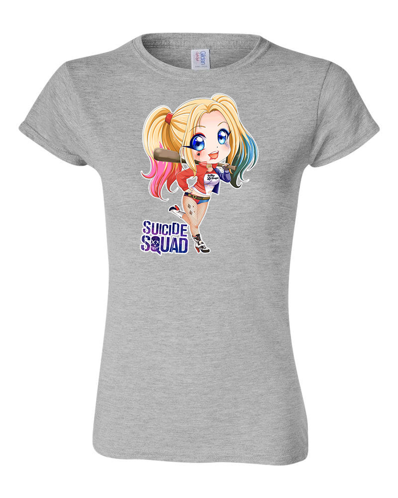 Harley Quinn Chibi Sportszürke Női Póló