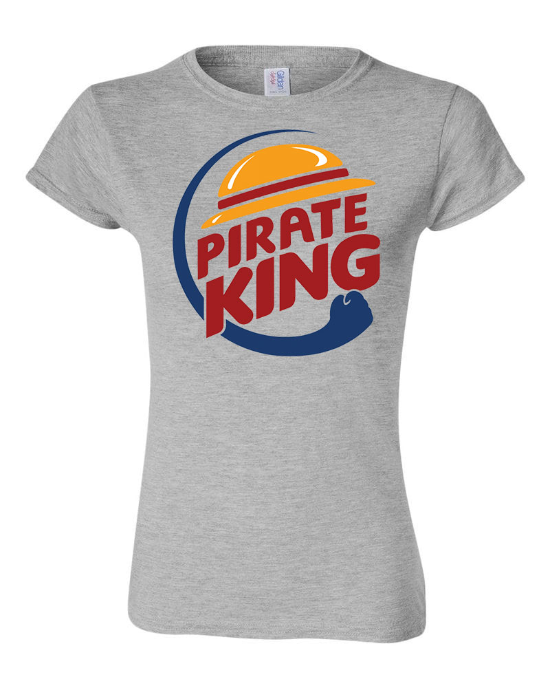 One Piece Pirate King Sportszürke Női Póló