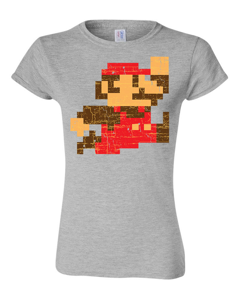 super mario Sportszürke Női Póló