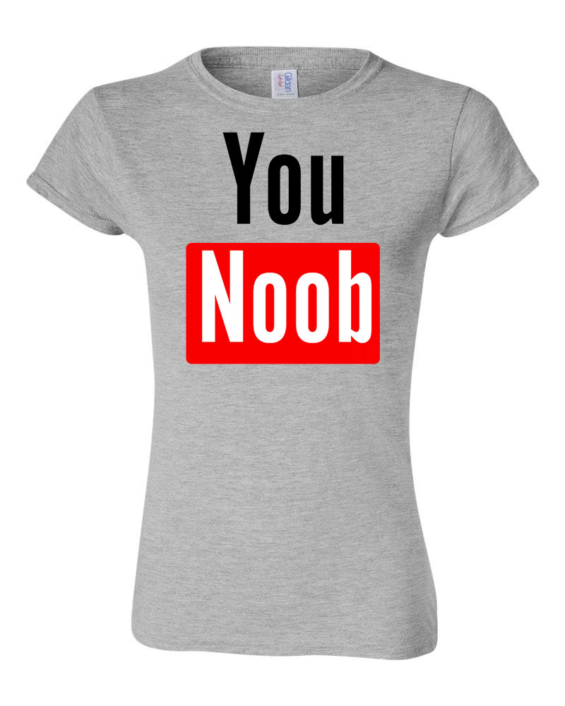 youtube you noob Sportszürke Női Póló