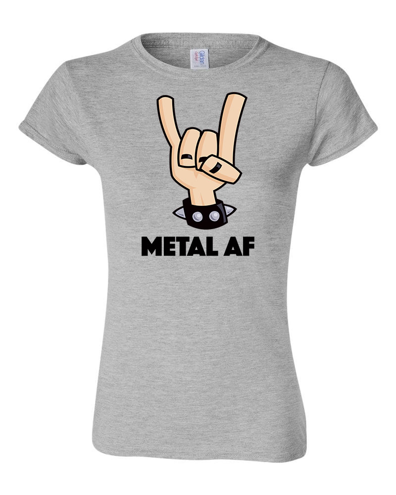heavy metal as fuck Sportszürke Női Póló